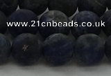 CSO814 15.5 inches 12mm round matte sodalite gemstone beads