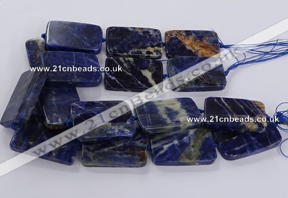 CSO822 15.5 inches 30*50mm - 32*52mm rectangle orange sodalite beads