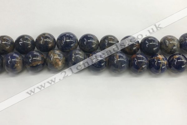 CSO836 15.5 inches 16mm round orange sodalite beads wholesale