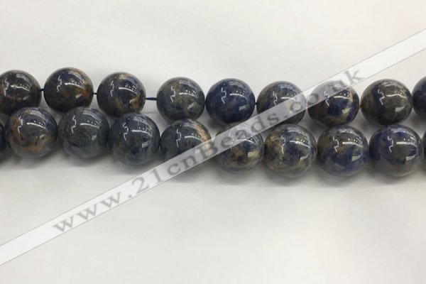 CSO837 15.5 inches 18mm round orange sodalite beads wholesale