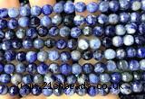 CSO940 15 inches 6mm faceted round sodalite beads wholesale