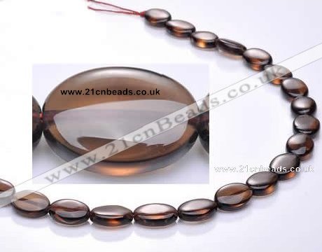 CSQ01 A grade 10*14mm oval natural smoky quartz beads Wholesale