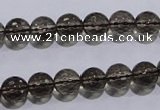 CSQ103 15.5 inches 8mm faceted round grade AA natural smoky quartz beads