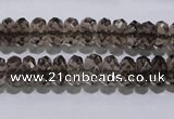 CSQ110 5*10mm faceted rondelle grade AA natural smoky quartz beads