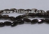 CSQ112 4*7mm faceted rice grade AA natural smoky quartz beads