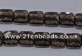 CSQ120 10*10mm facetad square grade AA natural smoky quartz beads