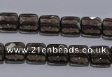 CSQ120 10*10mm facetad square grade AA natural smoky quartz beads