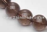 CSQ15 A grade 14mm round natural smoky quartz beads Wholesale