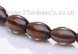 CSQ16 A grade 7*10mm rice natural smoky quartz beads Wholesale