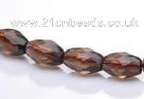 CSQ20 7*10mm faceted rice natural smoky quartz beads wholesale