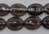 CSQ234 15.5 inches 13*18mm oval grade AA natural smoky quartz beads