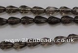 CSQ242 6*10mm faceted teardrop grade AA natural smoky quartz beads