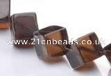 CSQ25 AB grade 12*12mm cube natural smoky quartz beads wholesale