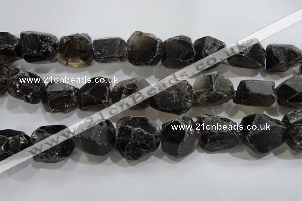 CSQ268 15.5 inches 16*20mm faceted nuggets smoky quartz beads