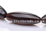 CSQ30 10*30mm rice AB grade natural smoky quartz beads Wholesale