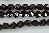 CSQ352 15.5 inches 8mm faceted nuggets smoky quartz beads