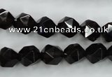 CSQ353 15.5 inches 10mm faceted nuggets smoky quartz beads