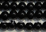 CSQ402 15.5 inches 8mm round black morion smoky quartz beads
