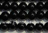 CSQ402 15.5 inches 8mm round black morion smoky quartz beads