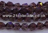 CSQ521 15.5 inches 6mm faceted nuggets smoky quartz beads