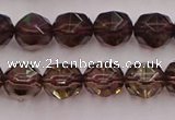 CSQ527 15.5 inches 8mm faceted nuggets smoky quartz gemstone beads