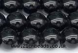 CSQ541 15 inches 8mm round black morion smoky quartz beads