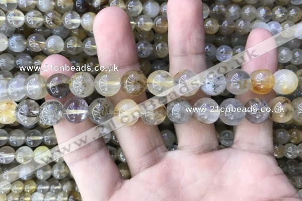 CSQ803 15.5 inches 10mm round scenic quartz beads wholesale