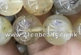 CSQ805 15.5 inches 14mm round scenic quartz beads wholesale