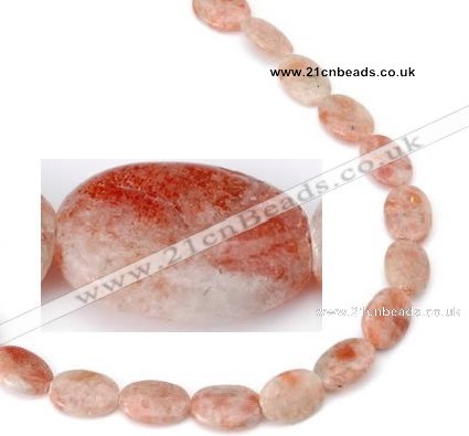 CSS04 13*18mm flat oval natural indian sunstone beads Wholesale