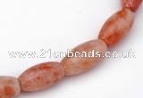 CSS08 5*12mm rice shape natural indian sunstone beads wholesale