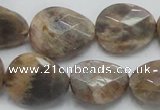 CSS111 15.5 inches faceted freeform natural sunstone beads wholesale