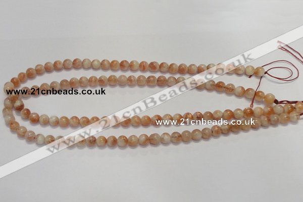 CSS15 15.5 inches 6mm round natural sunstone beads wholesale