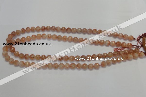 CSS16 15.5 inches 8mm round natural sunstone beads wholesale