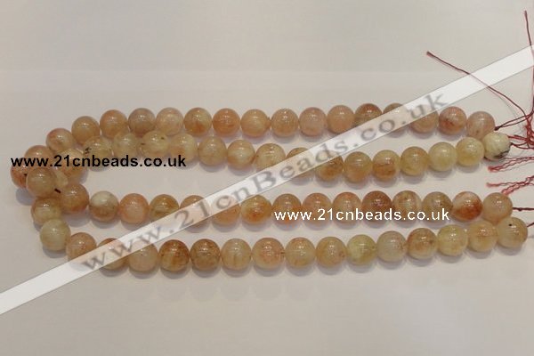 CSS18 15.5 inches 12mm round natural sunstone beads wholesale