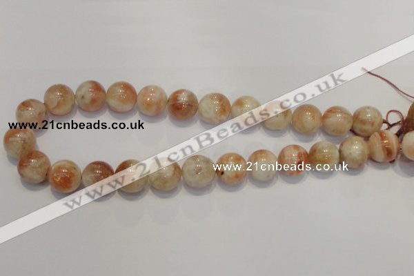 CSS20 15.5 inches 16mm round natural sunstone beads wholesale