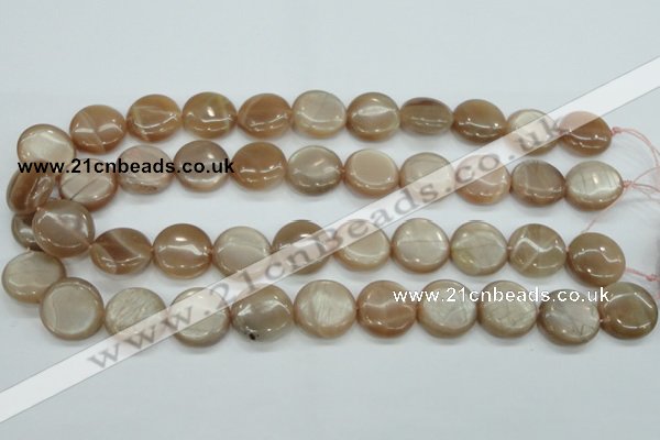 CSS204 15.5 inches 18mm flat round natural sunstone beads