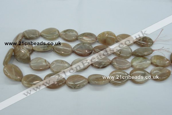 CSS207 15.5 inches 18*25mm flat teardrop natural sunstone beads