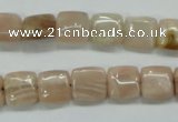 CSS208 15.5 inches 10*10mm square natural sunstone beads