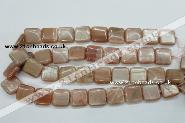 CSS209 15.5 inches 20*20mm square natural sunstone beads