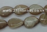 CSS220 15.5 inches 13*18mm flat teardrop natural sunstone beads