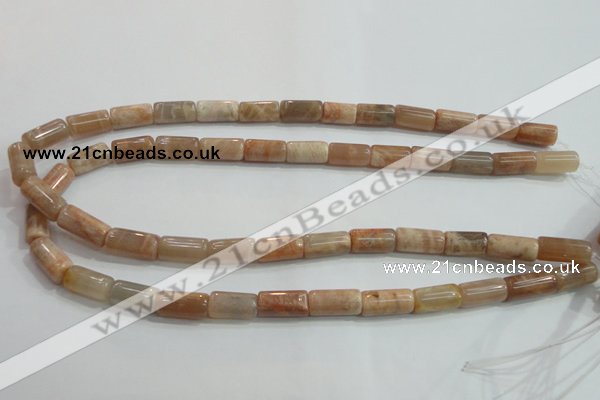 CSS252 15.5 inches 8*15mm column natural sunstone beads