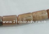 CSS253 15.5 inches 10*16mm column natural sunstone beads