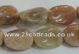 CSS257 15.5 inches 15*20mm twisted oval natural sunstone beads