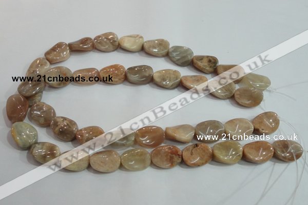 CSS257 15.5 inches 15*20mm twisted oval natural sunstone beads