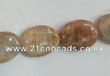 CSS261 15.5 inches 15*20mm oval natural sunstone beads