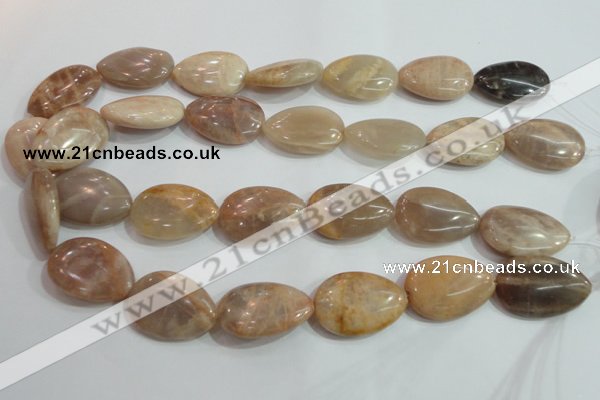 CSS262 15.5 inches 20*30mm flat teardrop natural sunstone beads