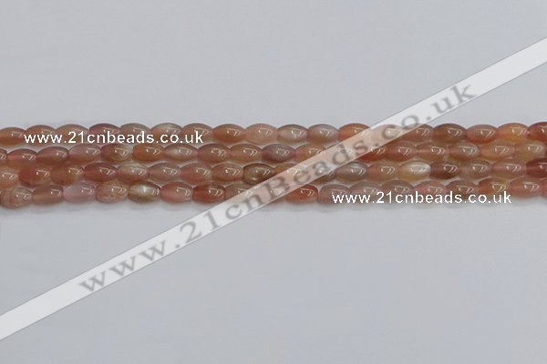 CSS265 15.5 inches 5*8mm rice sunstone beads wholesale