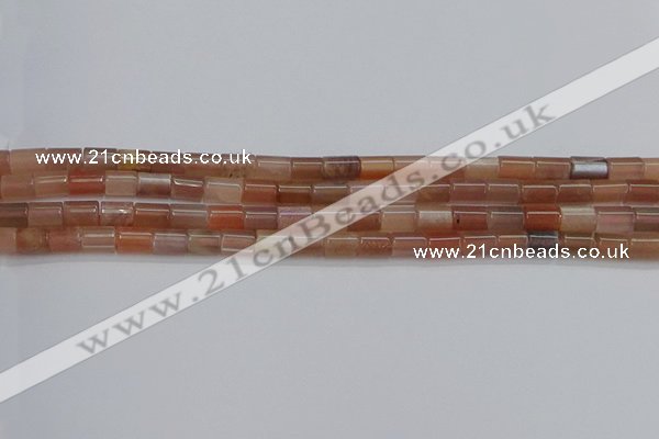 CSS266 15.5 inches 5*8mm tube sunstone beads wholesale