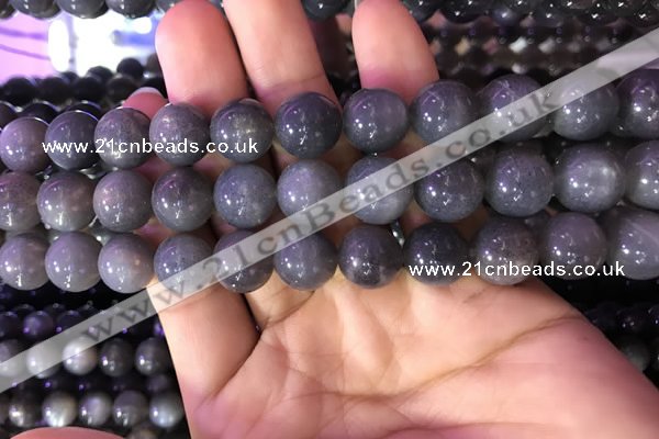 CSS318 15.5 inches 12mm round black sunstone gemstone beads