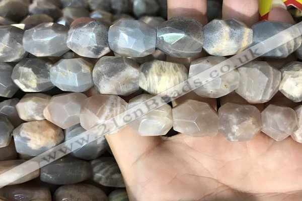CSS406 15.5 inches 12*16mm - 15*20mm faceted nuggets sunstone beads